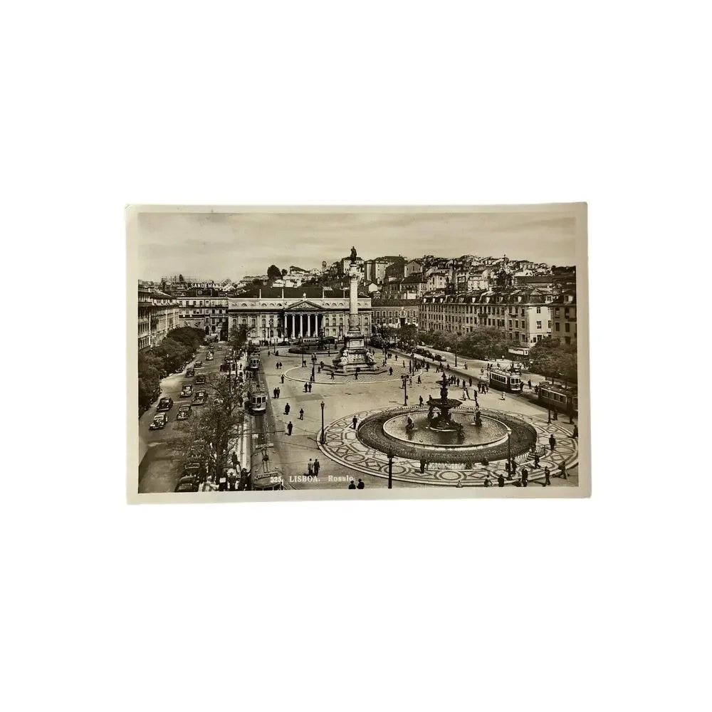 Vintage MId Century 1900s Ephemera RPPC Postcard Lisboa Portugal Franco Espana